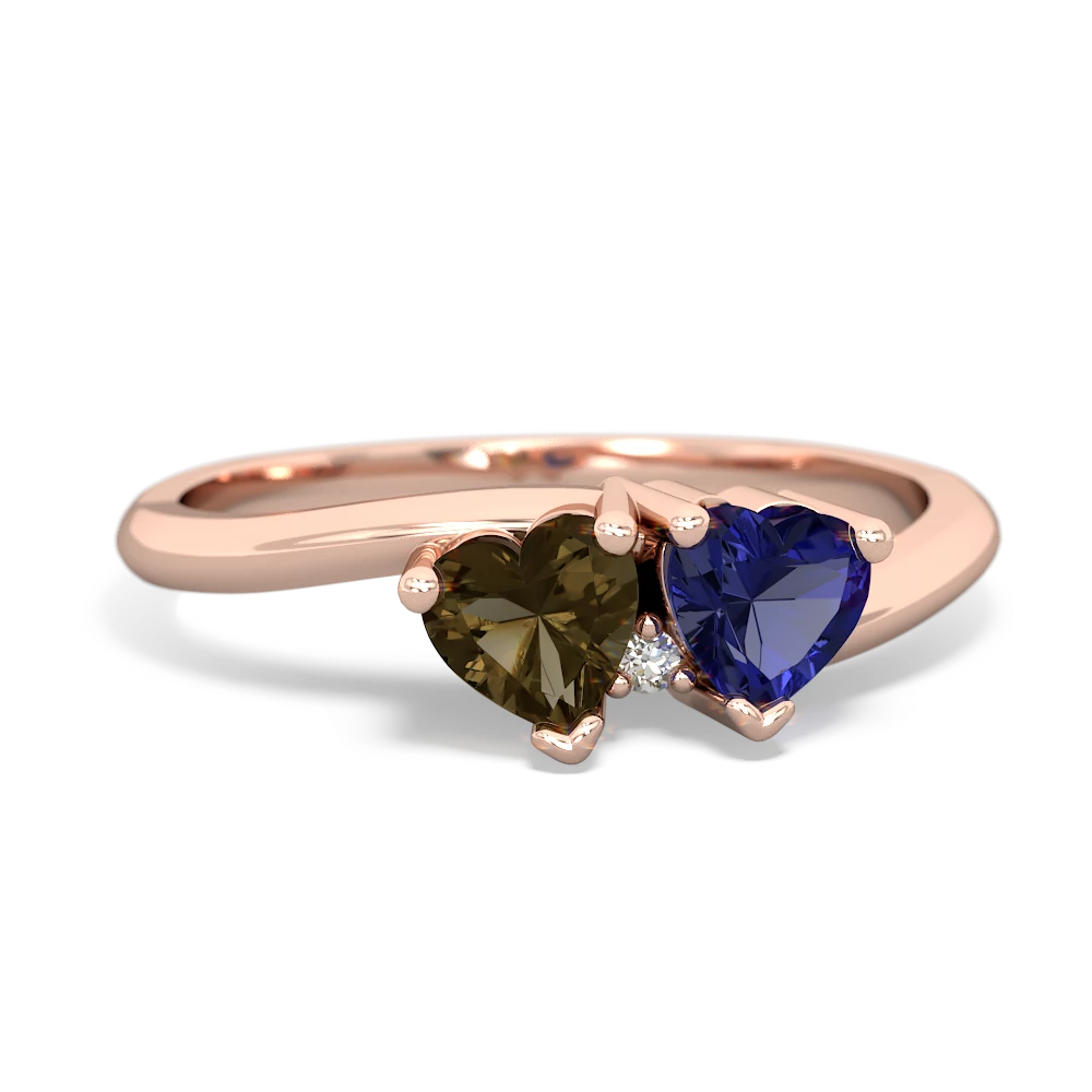 Smoky Quartz Sweethearts 14K Rose Gold ring R5260