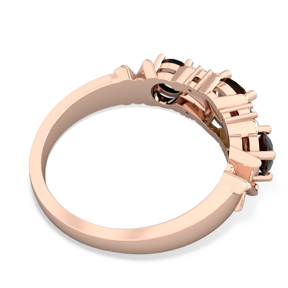 Smoky Quartz Hugs And Kisses 14K Rose Gold ring R5016