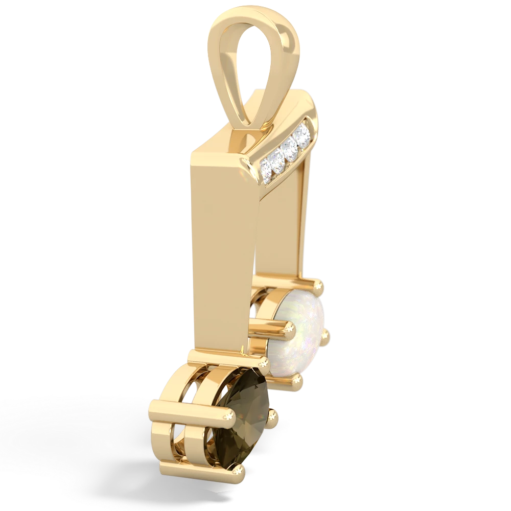 Smoky Quartz Color Of Music 14K Yellow Gold pendant P3334