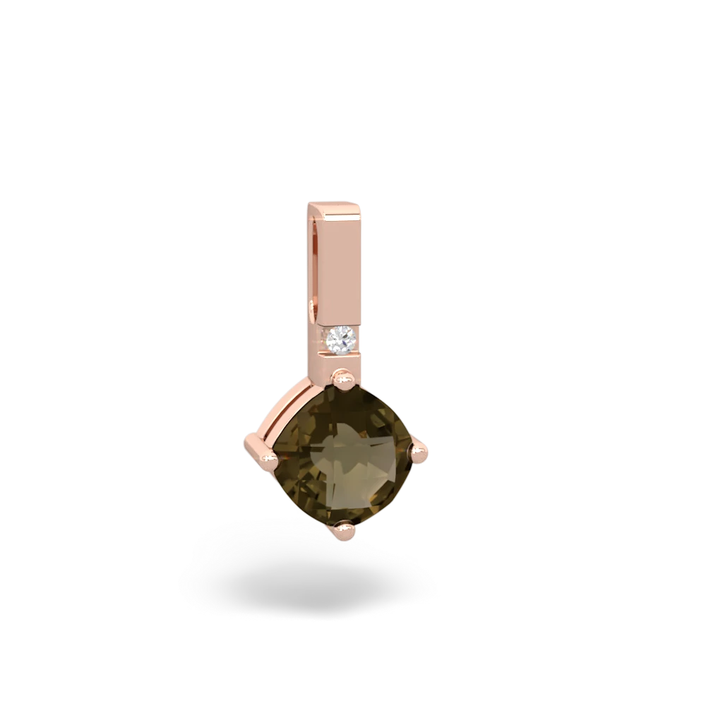 Smoky Quartz Simply Elegant 14K Rose Gold pendant P2489