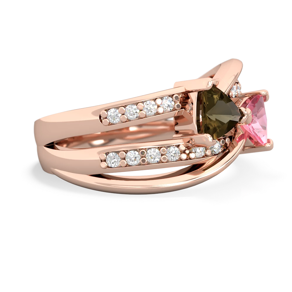 Smoky Quartz Bowtie 14K Rose Gold ring R2360