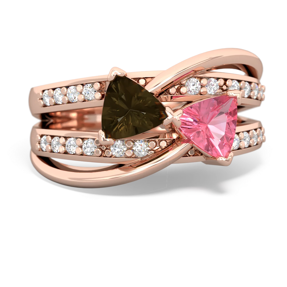 Smoky Quartz Bowtie 14K Rose Gold ring R2360