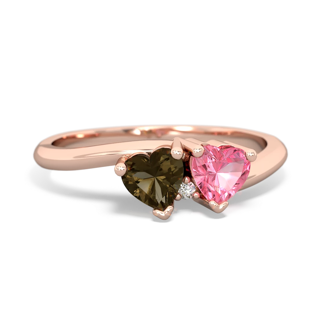 Smoky Quartz Sweethearts 14K Rose Gold ring R5260