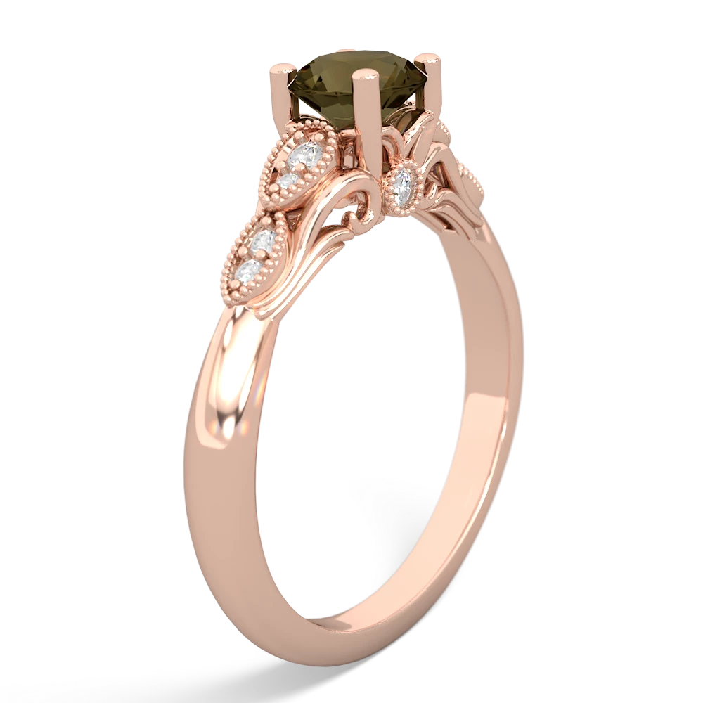 Smoky Quartz Antique Elegance 14K Rose Gold ring R3100