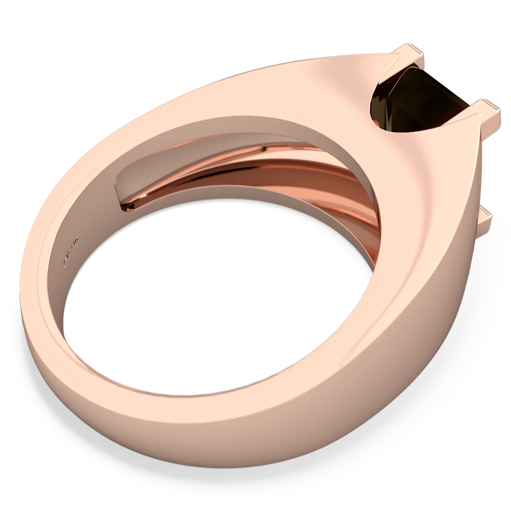 Smoky Quartz Men's 14K Rose Gold ring R1836