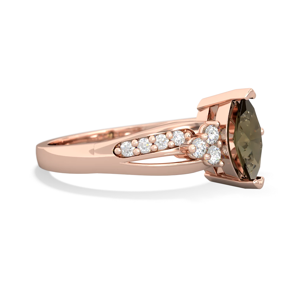 Smoky Quartz Royal Marquise 14K Rose Gold ring R2343