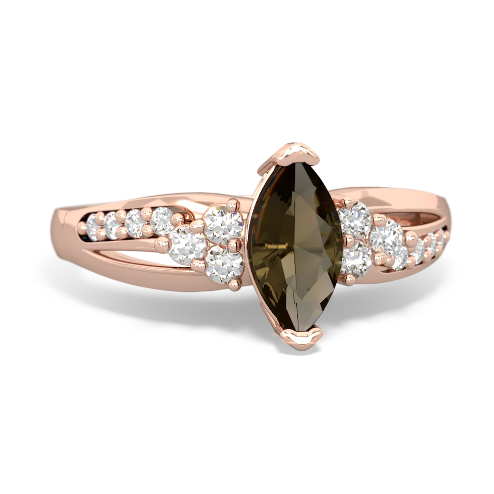 Smoky Quartz Royal Marquise 14K Rose Gold ring R2343