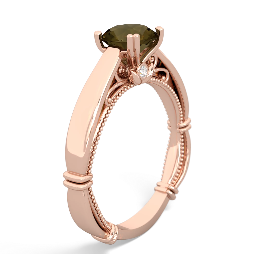 Smoky Quartz Renaissance 14K Rose Gold ring R27806RD