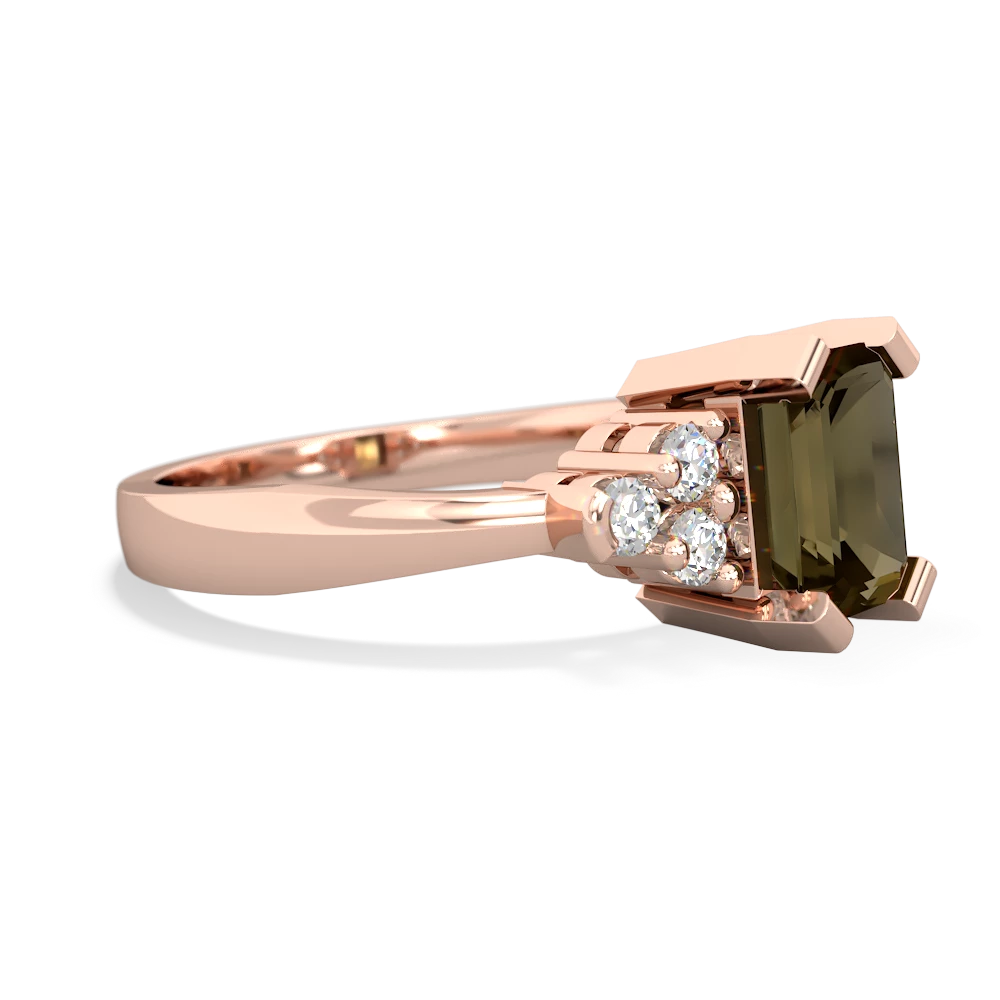 Smoky Quartz Timeless Classic 14K Rose Gold ring R2591