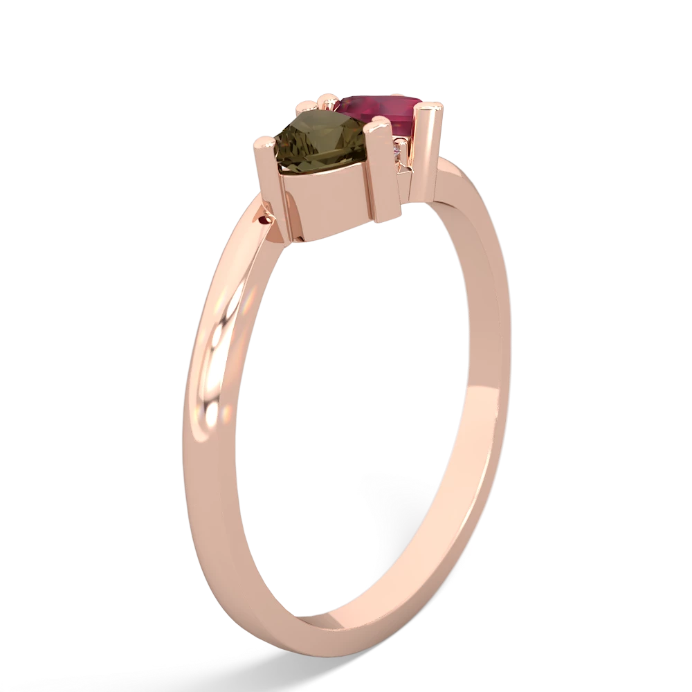 Smoky Quartz Sweethearts 14K Rose Gold ring R5260