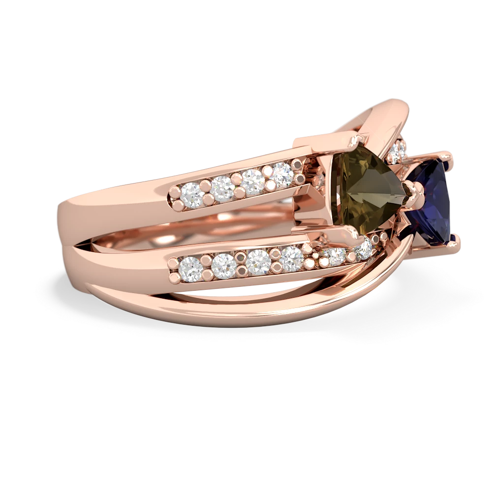 Smoky Quartz Bowtie 14K Rose Gold ring R2360