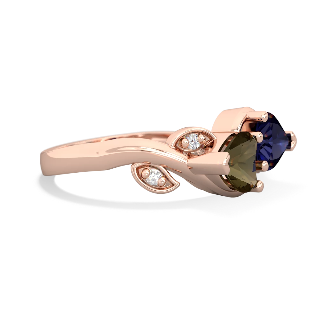 Smoky Quartz Floral Elegance 14K Rose Gold ring R5790