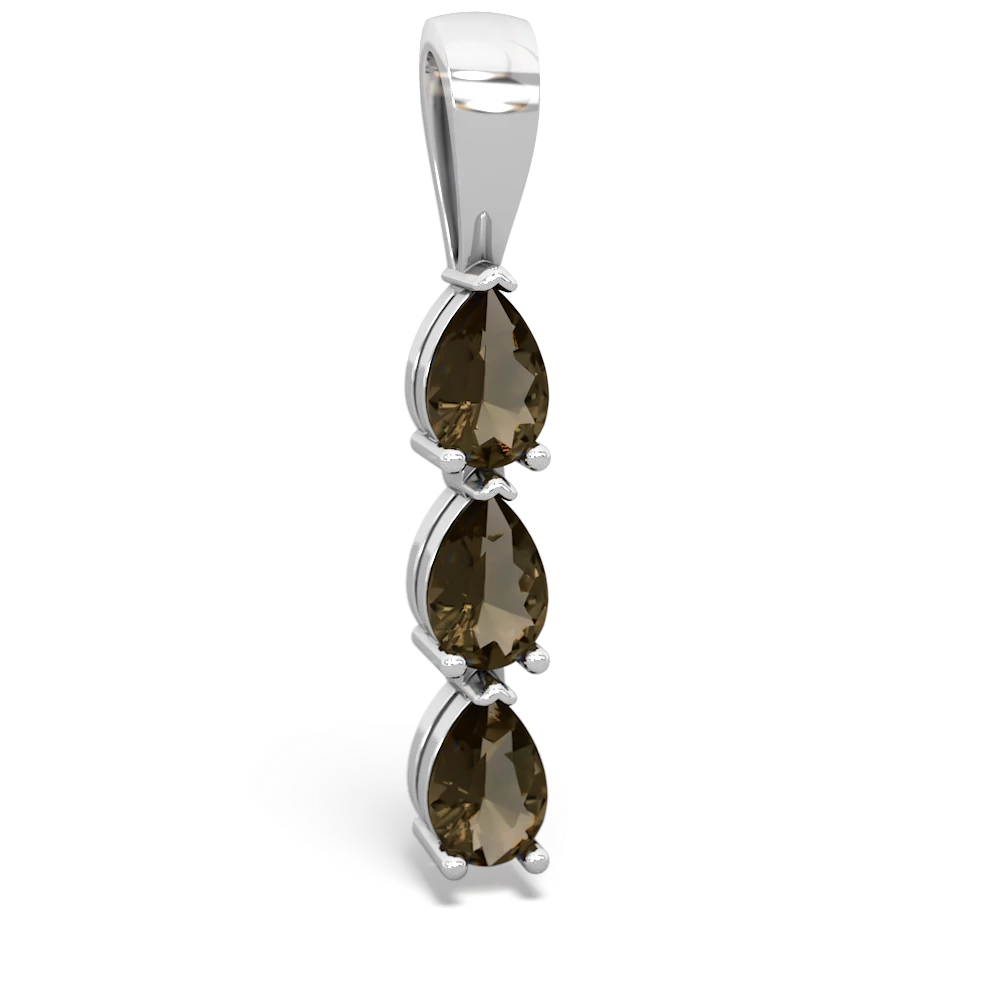 White Topaz Dew Drops 14K White Gold pendant P2251