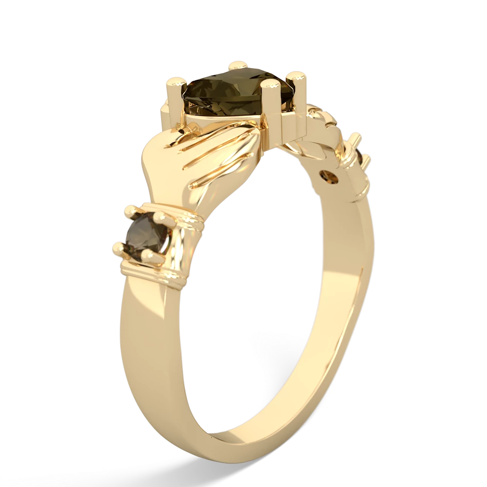 Amethyst Claddagh Keepsake 14K Yellow Gold ring R5245