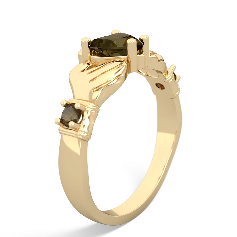 Citrine Claddagh Keepsake 14K Yellow Gold ring R5245