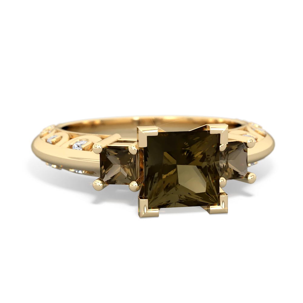 Citrine Eternal Embrace Engagement 14K Yellow Gold ring C2001