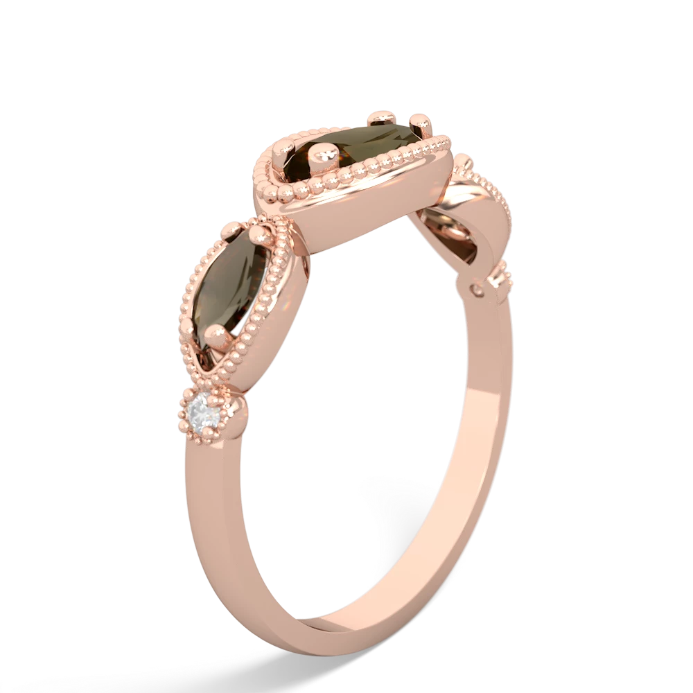 Pink Tourmaline Milgrain Marquise 14K Rose Gold ring R5700