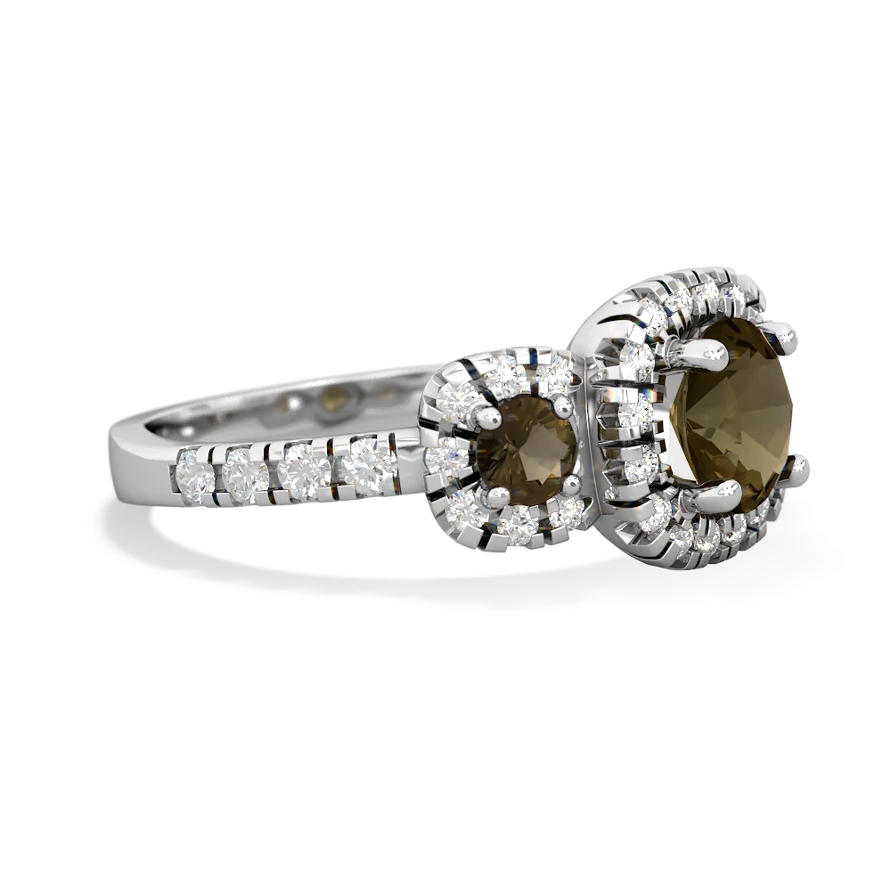 Sapphire Regal Halo 14K White Gold ring R5350