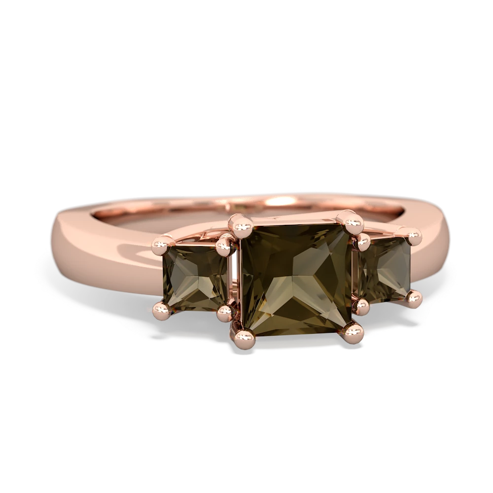 Sapphire Three Stone Trellis 14K Rose Gold ring R4015