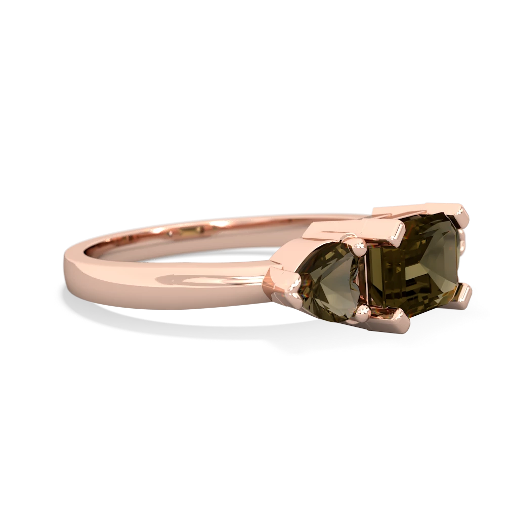 White Topaz Three Stone 14K Rose Gold ring R5235