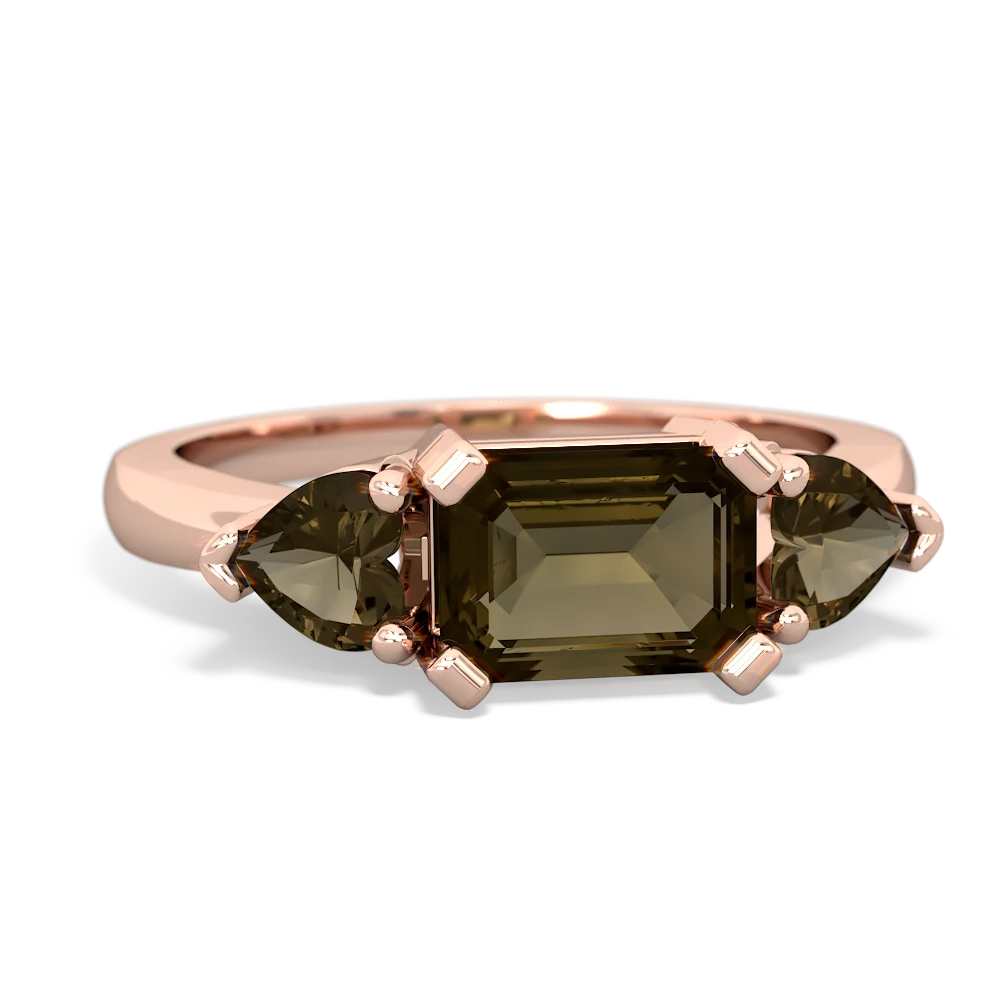 Amethyst Three Stone 14K Rose Gold ring R5235