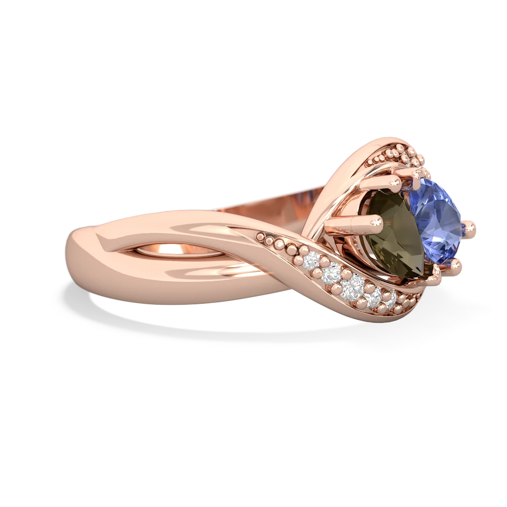 Smoky Quartz Summer Winds 14K Rose Gold ring R5342