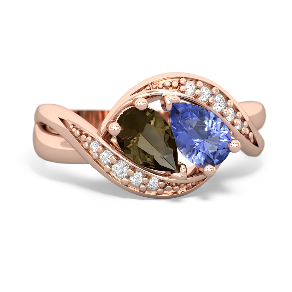 Smoky Quartz Summer Winds 14K Rose Gold ring R5342