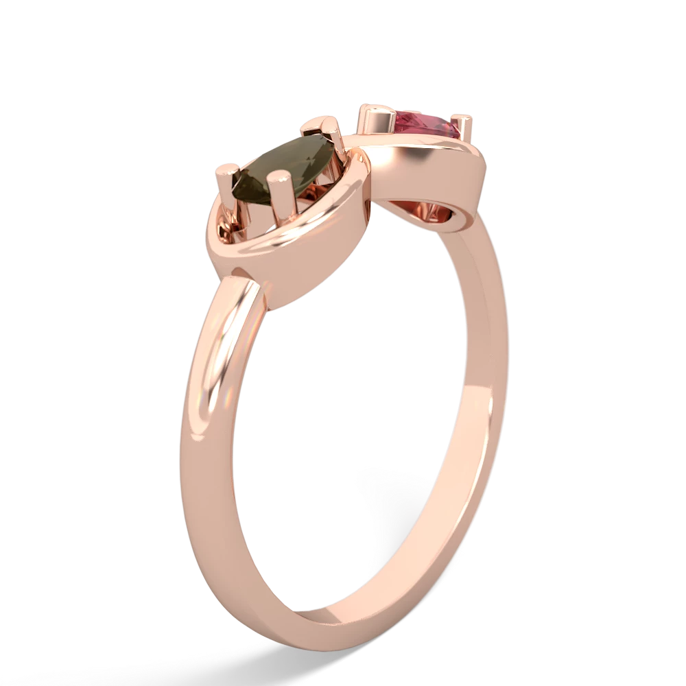 Smoky Quartz Infinity 14K Rose Gold ring R5050