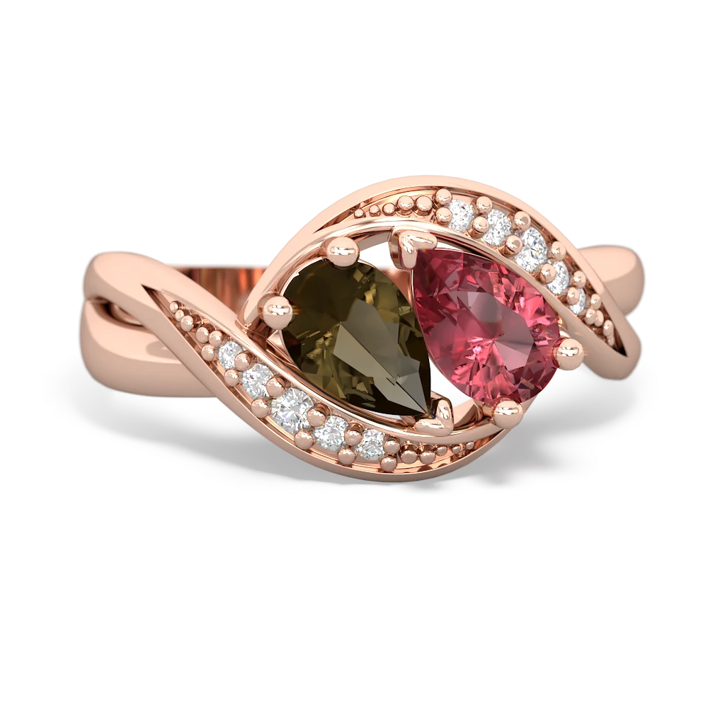 Smoky Quartz Summer Winds 14K Rose Gold ring R5342