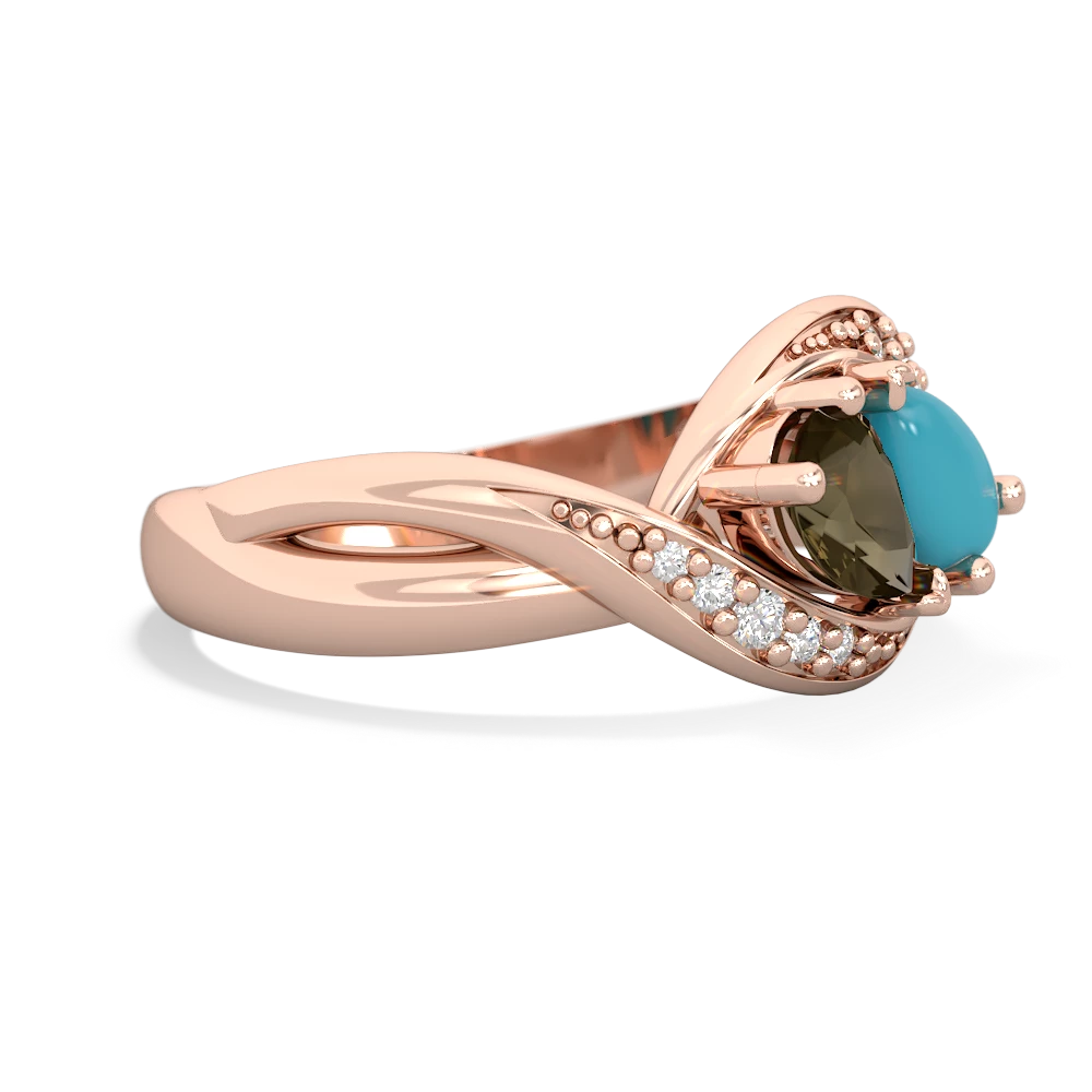 Smoky Quartz Summer Winds 14K Rose Gold ring R5342