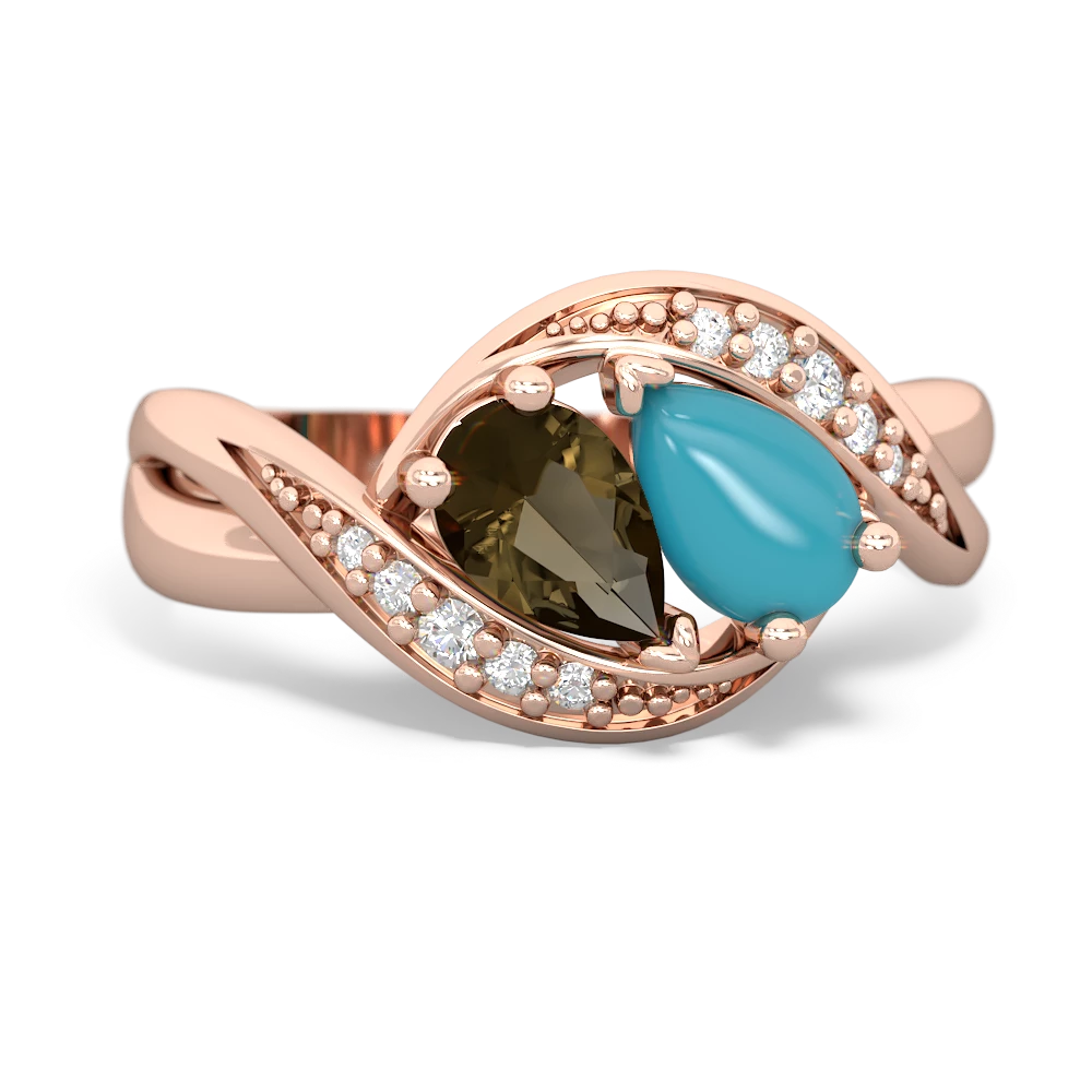 Smoky Quartz Summer Winds 14K Rose Gold ring R5342