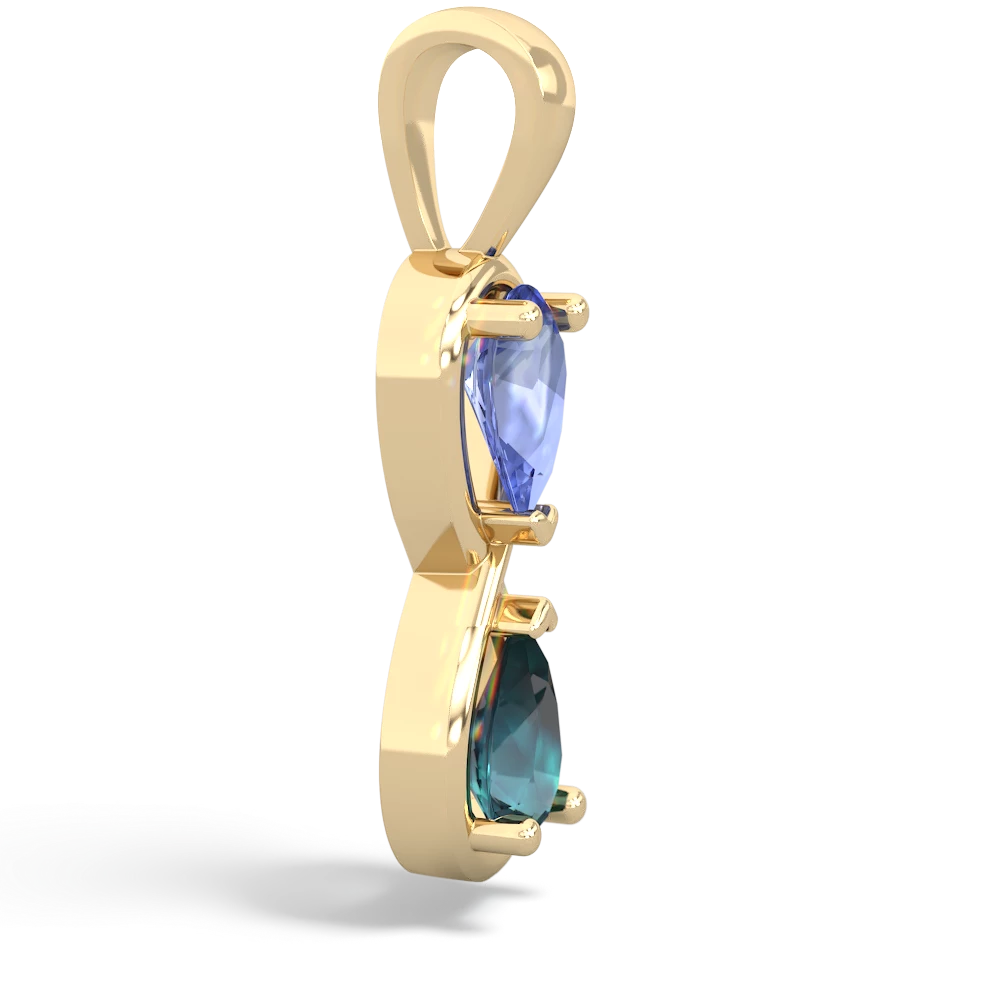 Tanzanite Infinity 14K Yellow Gold pendant P5050