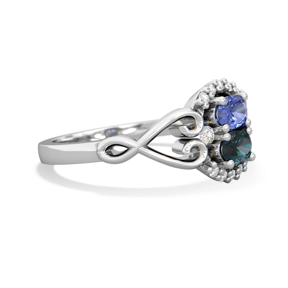 Tanzanite Love Nest 14K White Gold ring R5860