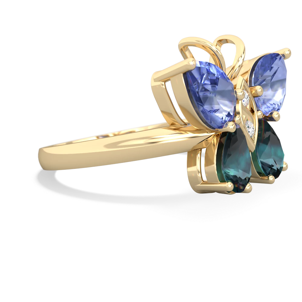 Tanzanite Butterfly 14K Yellow Gold ring R2215