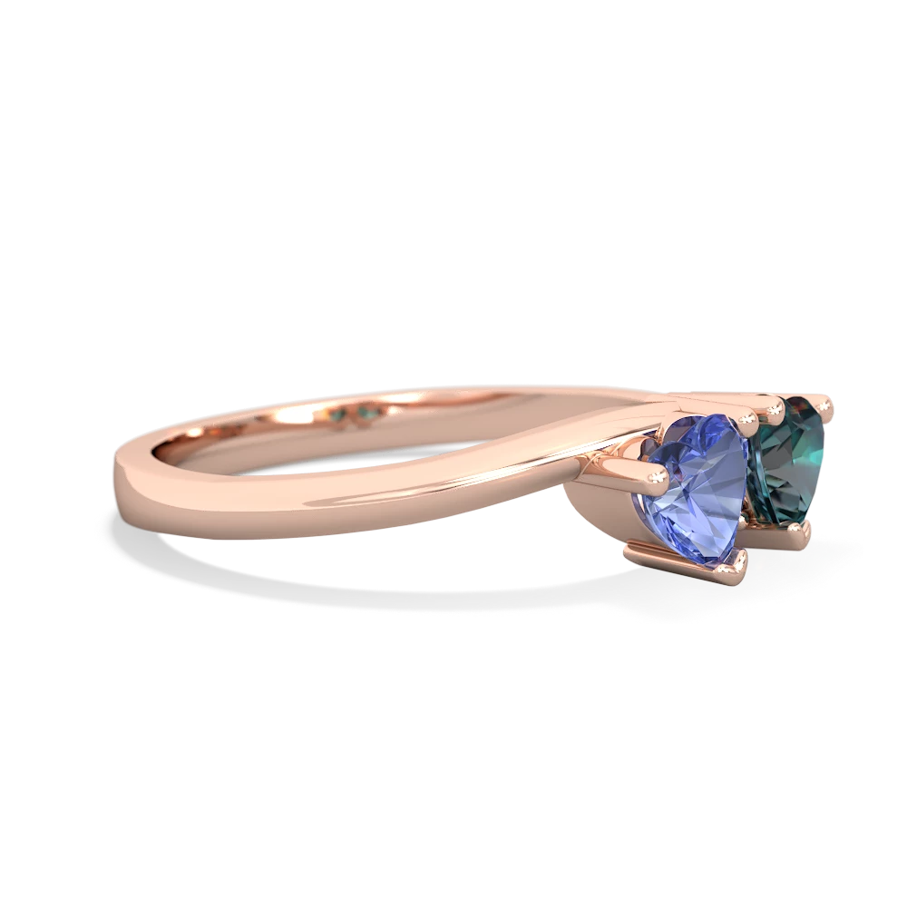 Tanzanite Sweethearts 14K Rose Gold ring R5260