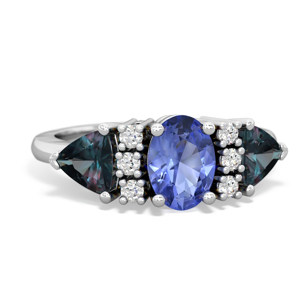 Tanzanite Engagement Ring with Diamond Halo, Gift for Women, 925 Sterling  Silver, US 4.50 - Walmart.com