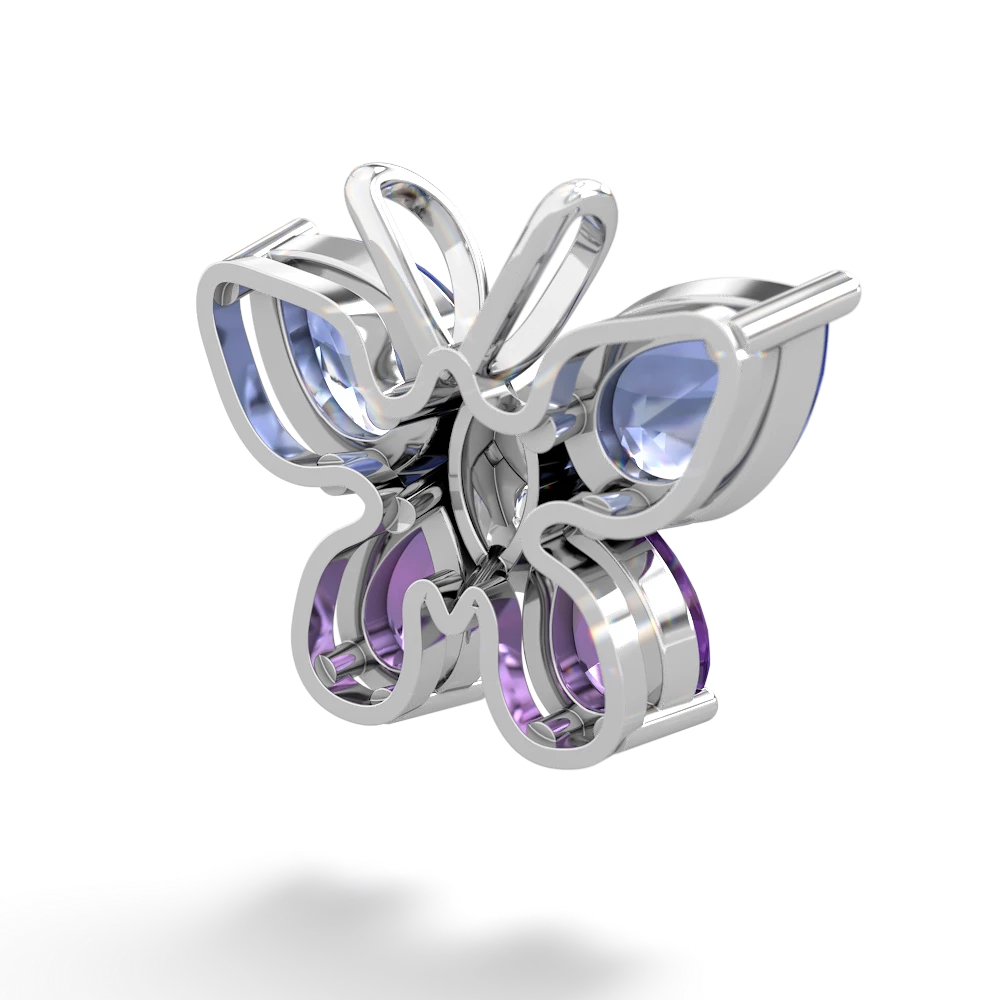 Tanzanite Butterfly 14K White Gold pendant P2215