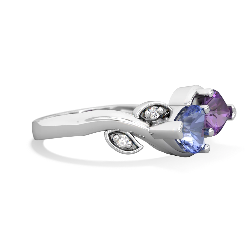 Tanzanite Floral Elegance 14K White Gold ring R5790