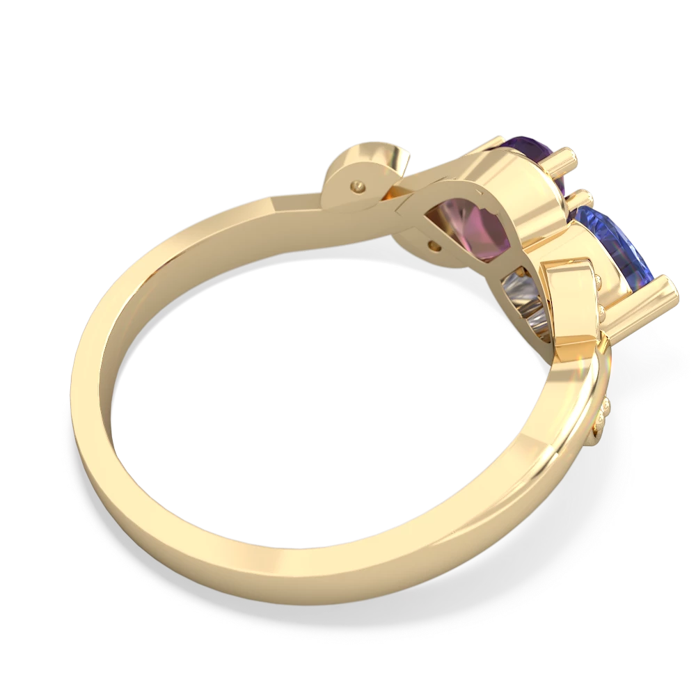 Tanzanite Floral Elegance 14K Yellow Gold ring R5790