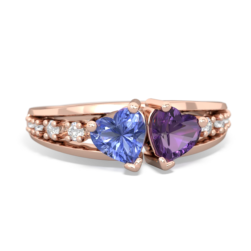 Tanzanite Heart To Heart 14K Rose Gold ring R3342