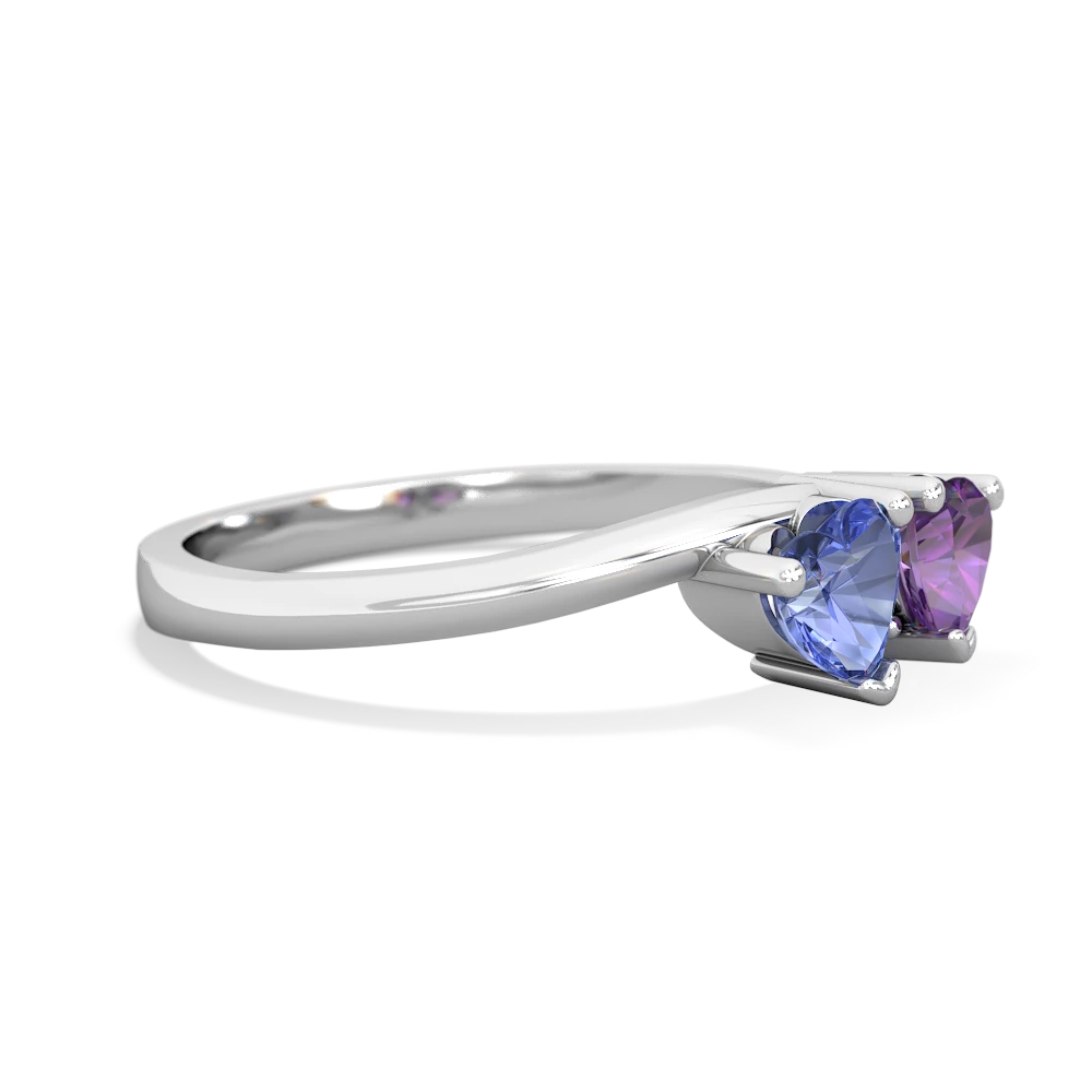 Tanzanite Sweethearts 14K White Gold ring R5260