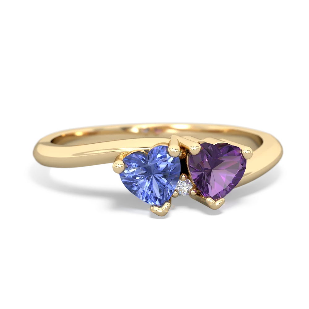 Tanzanite Sweethearts 14K Yellow Gold ring R5260