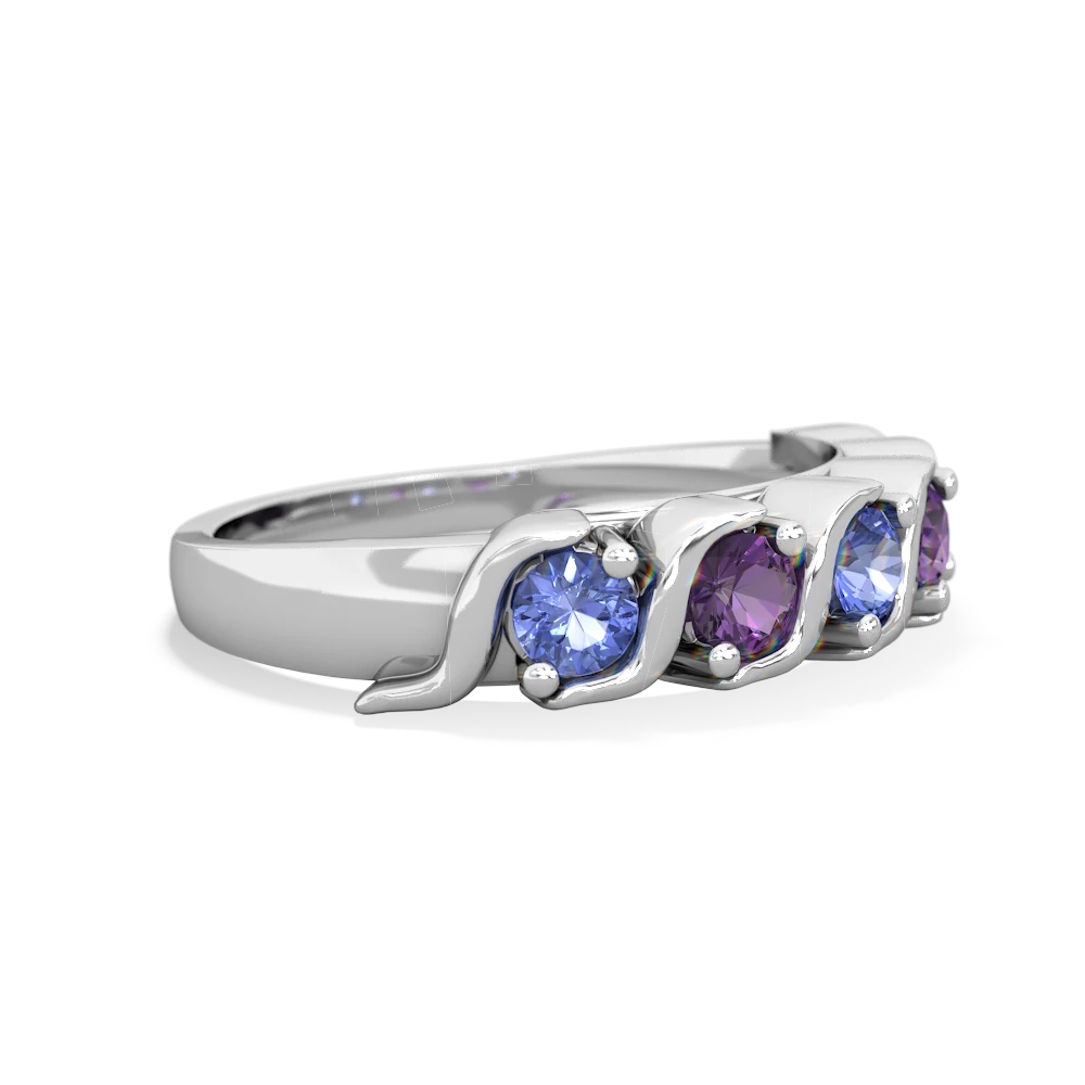 Tanzanite Anniversary Band 14K White Gold ring R2089