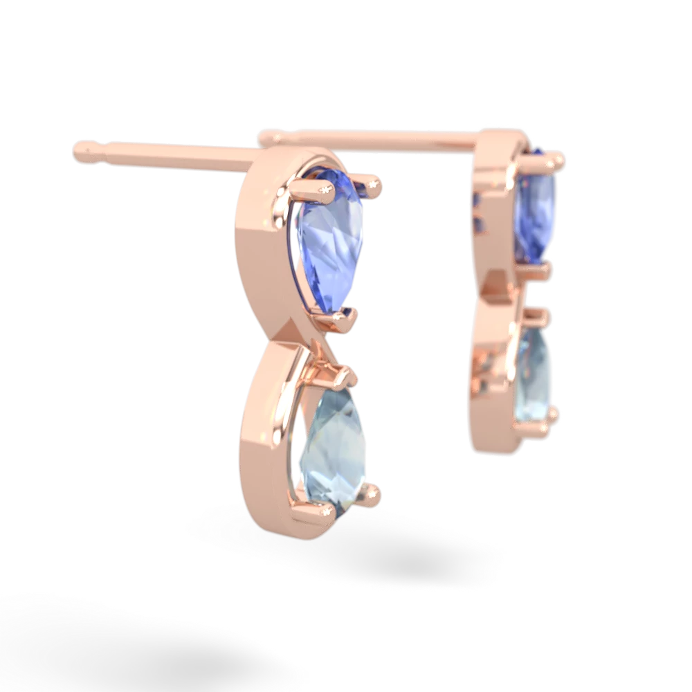 Tanzanite Infinity 14K Rose Gold earrings E5050