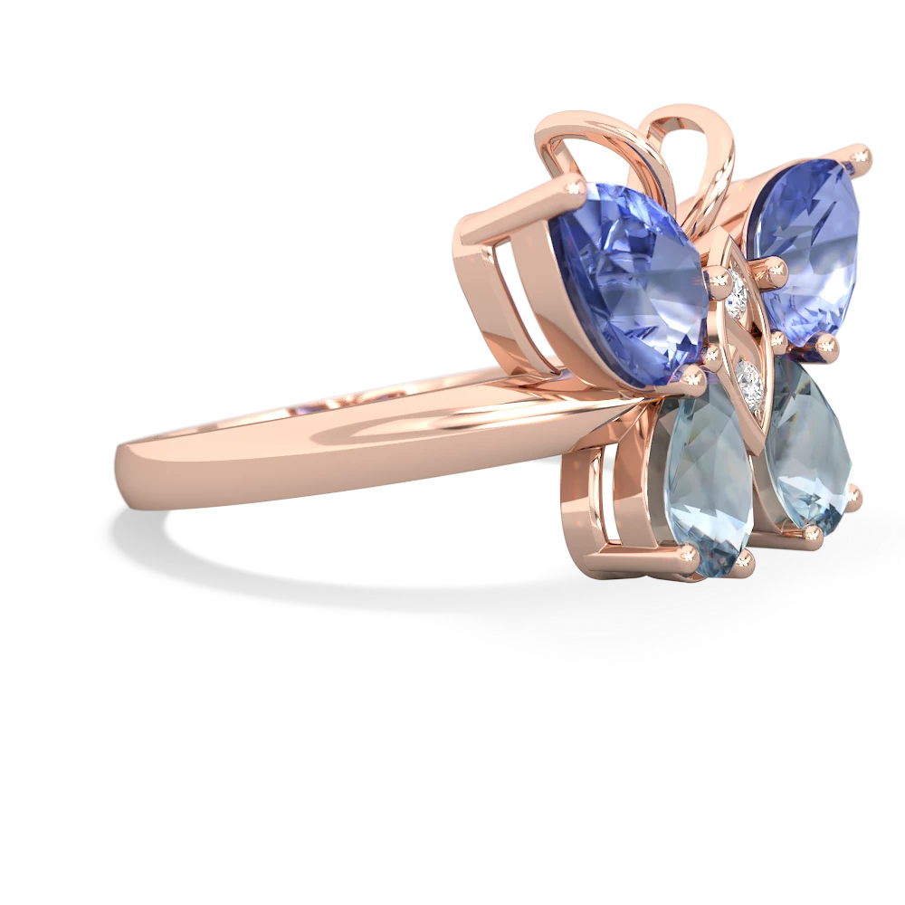 Tanzanite Butterfly 14K Rose Gold ring R2215
