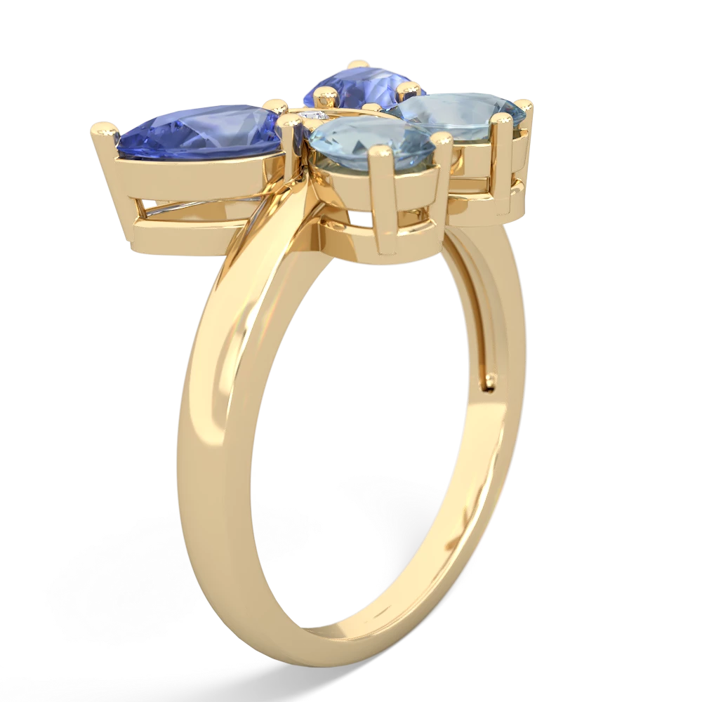 Tanzanite Butterfly 14K Yellow Gold ring R2215