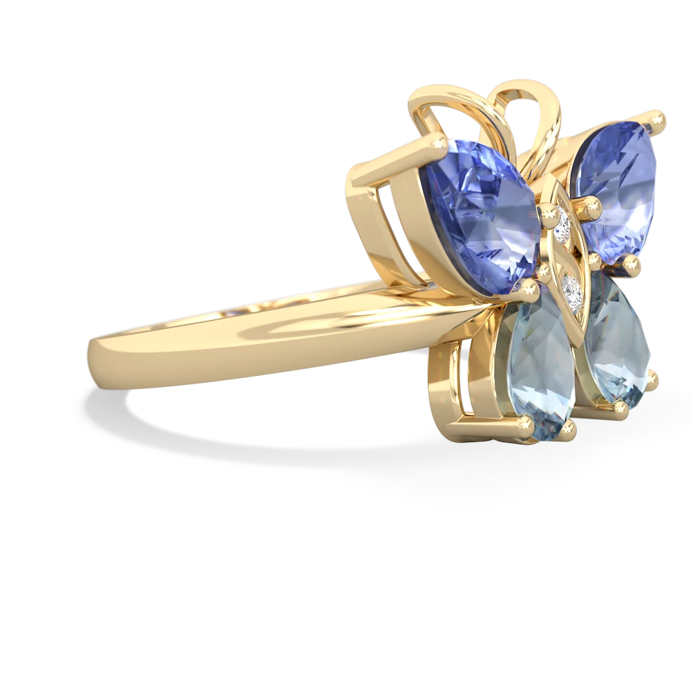 Tanzanite Butterfly 14K Yellow Gold ring R2215