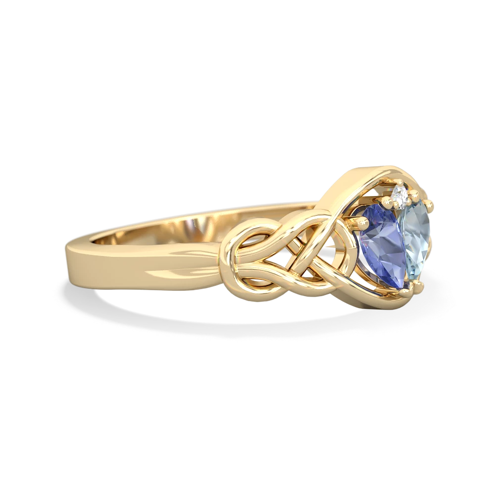 Tanzanite Celtic Love Knot 14K Yellow Gold ring R5420