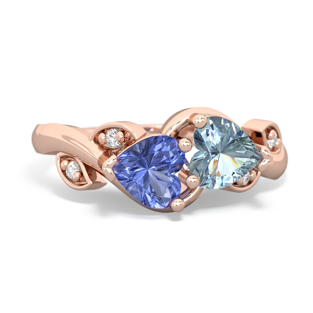 Tanzanite Floral Elegance 14K Rose Gold ring R5790