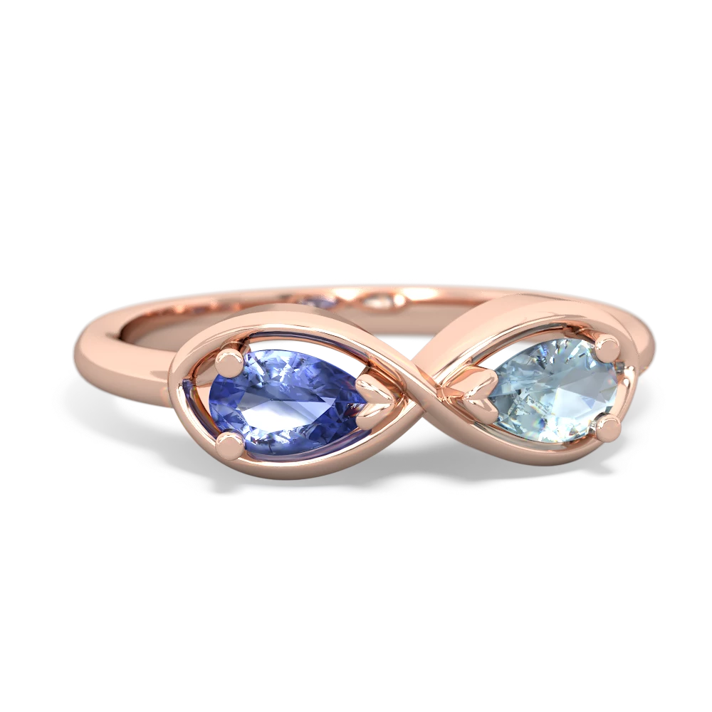 Tanzanite Infinity 14K Rose Gold ring R5050